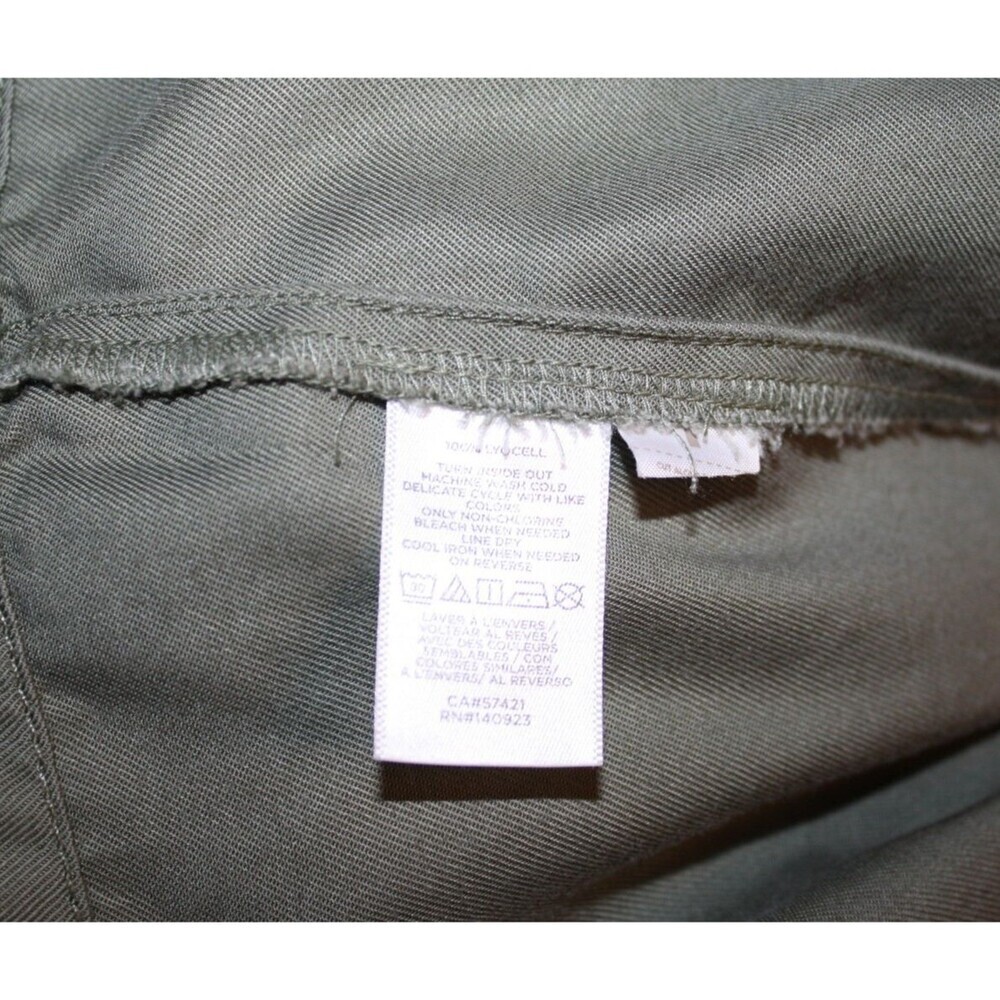 Ann Taylor LOFT Army Green Military Style Jacket Size Medium Cinch waist Utility - Picture 11 of 11